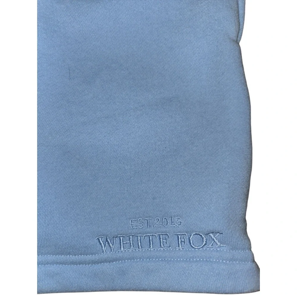 Womens White Fox Large Blue Drawstring Shorts‎ Pockets Clean